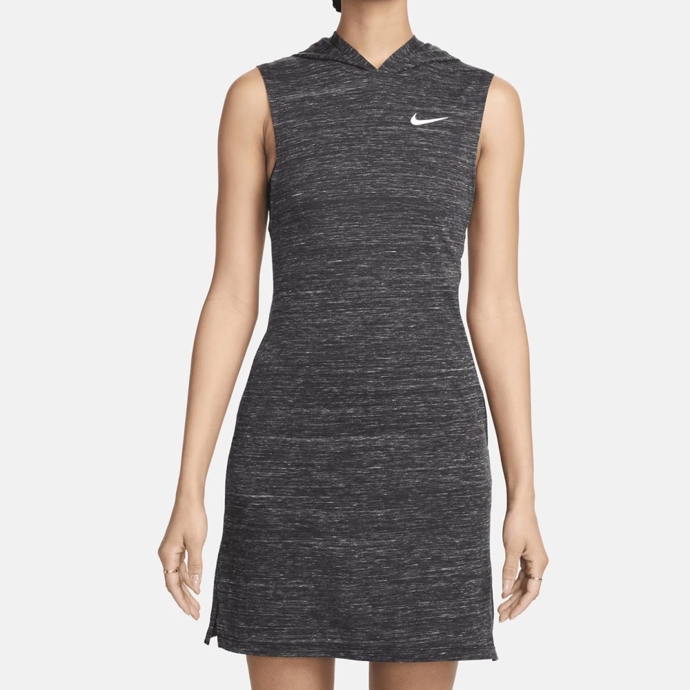 Nike Swim Essential Women's Hooded Cover-Up Dress NWT Size Small Heathered Black